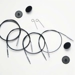 Zwarte Swivel kabel voor verwisselbare naaldpunten KnitPro
